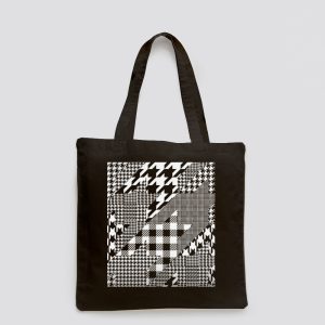 Classic Mix Fekete Fehér Patchwork Vászontáska Kicsi