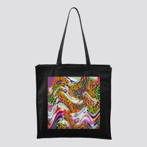 Hiper Vibes Absztrakt Leopárdmintás Fekete Nagy