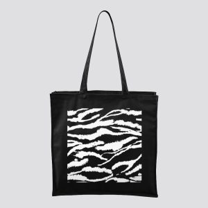 Minimalista Zebracsíkos Vászontáska Nagy