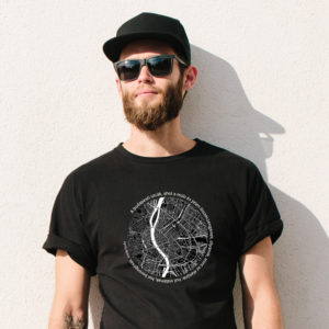 Hipster,handsome,male,model,with,beard,wearing,black,blank,t Shirt