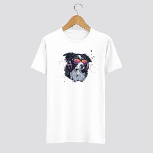 Border Collie Kutyas Polo Feher