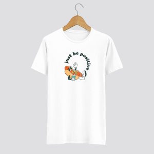 Just Be Positive Vicces Polo Feher