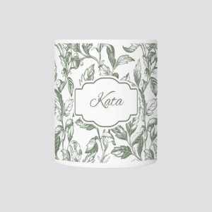 Névnapi Bögre Zöld Növenyi Mintaval Kozepen